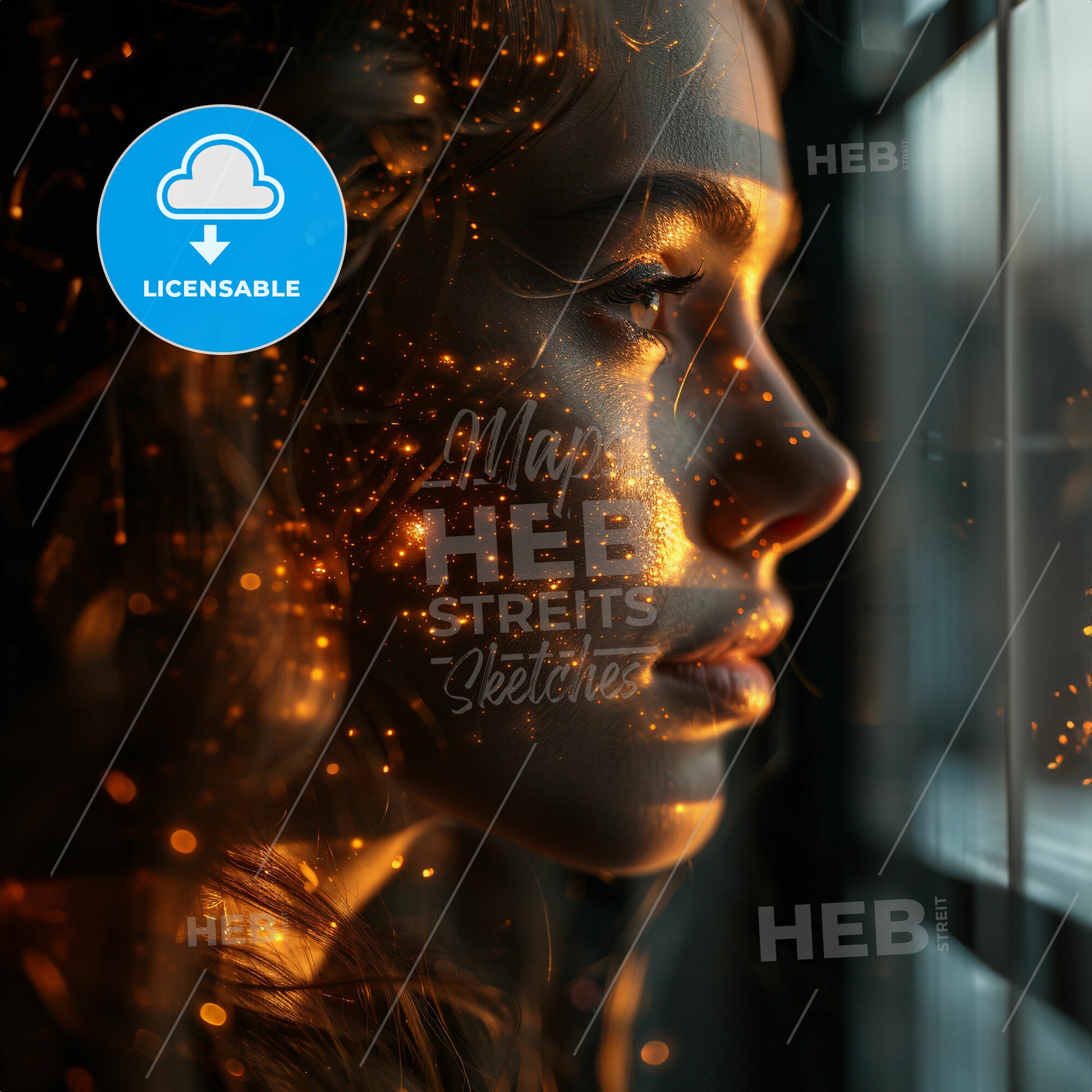 Arctic Aura: Cool Tones - A woman looking out a window