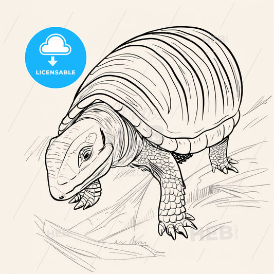 Armadillo - A Drawing Of A Turtle