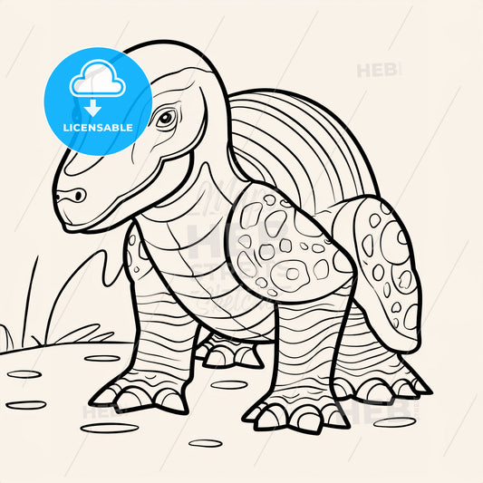 Armadillo - A Cartoon Of A Turtle