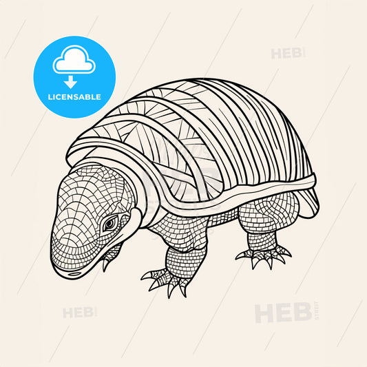 Armadillo - A Drawing Of A Turtle