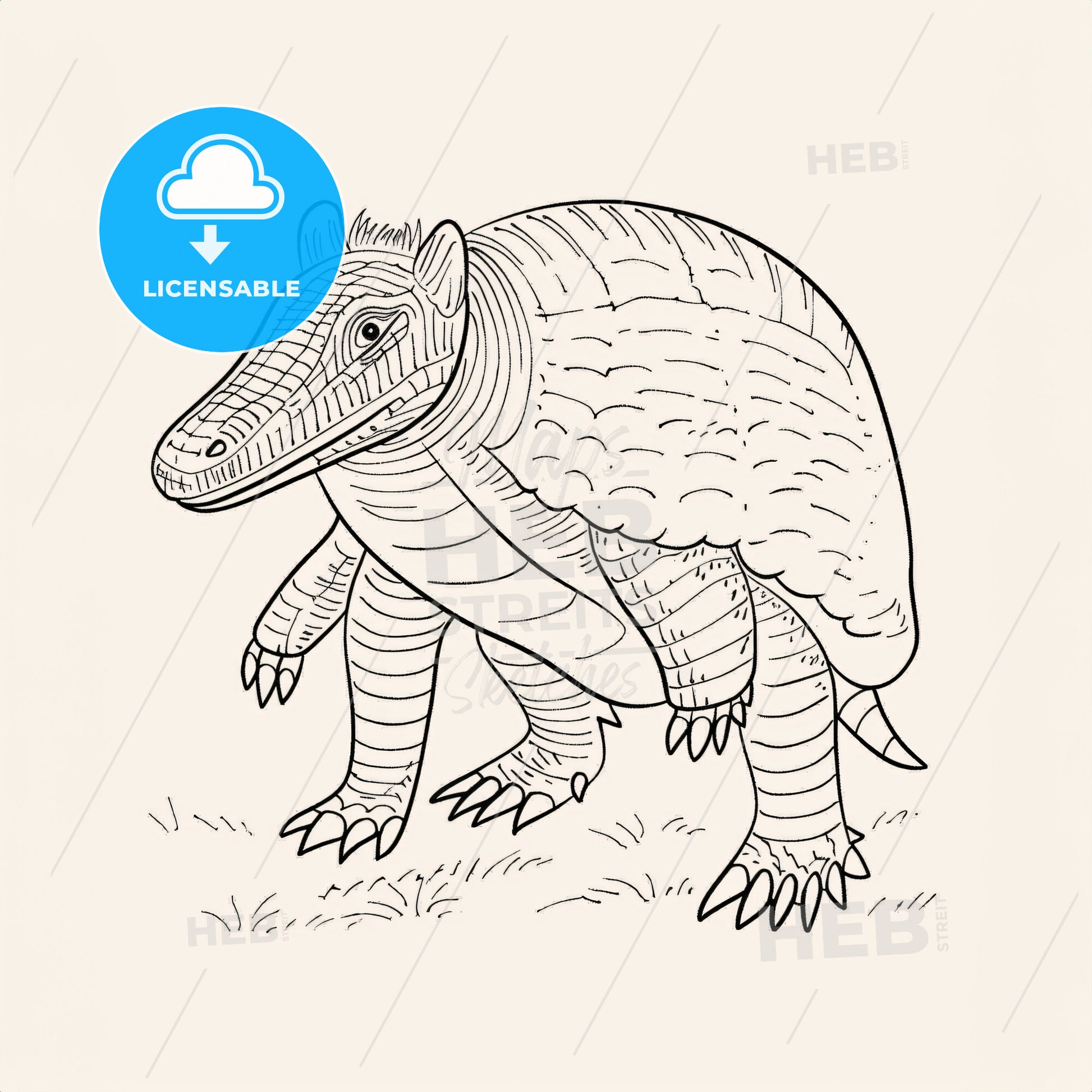 Armadillo - A Drawing Of An Animal