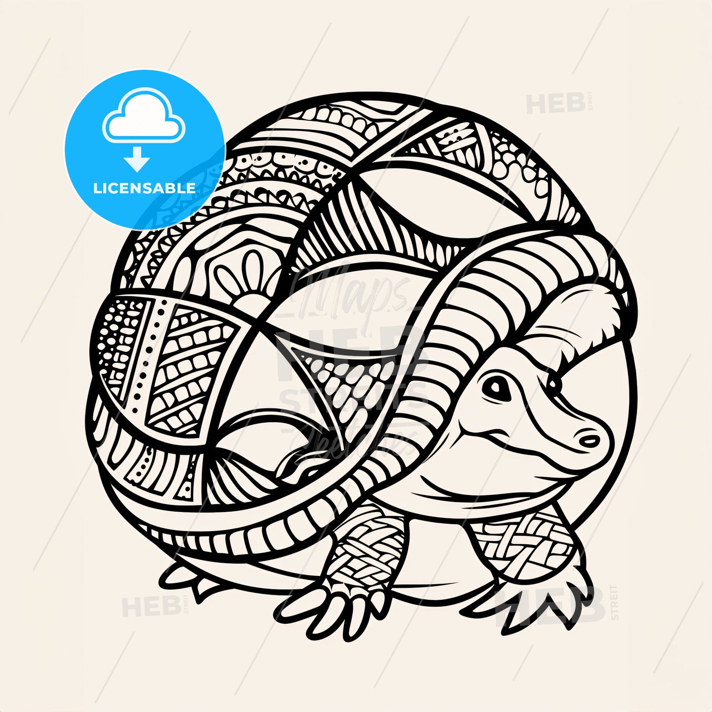 Armadillo - A Drawing Of A Turtle