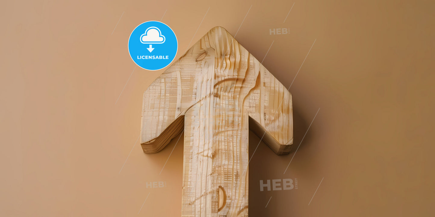 Vibrant Abstract Art Painting Featuring Dynamic Wooden Arrow Motif and Copy Space