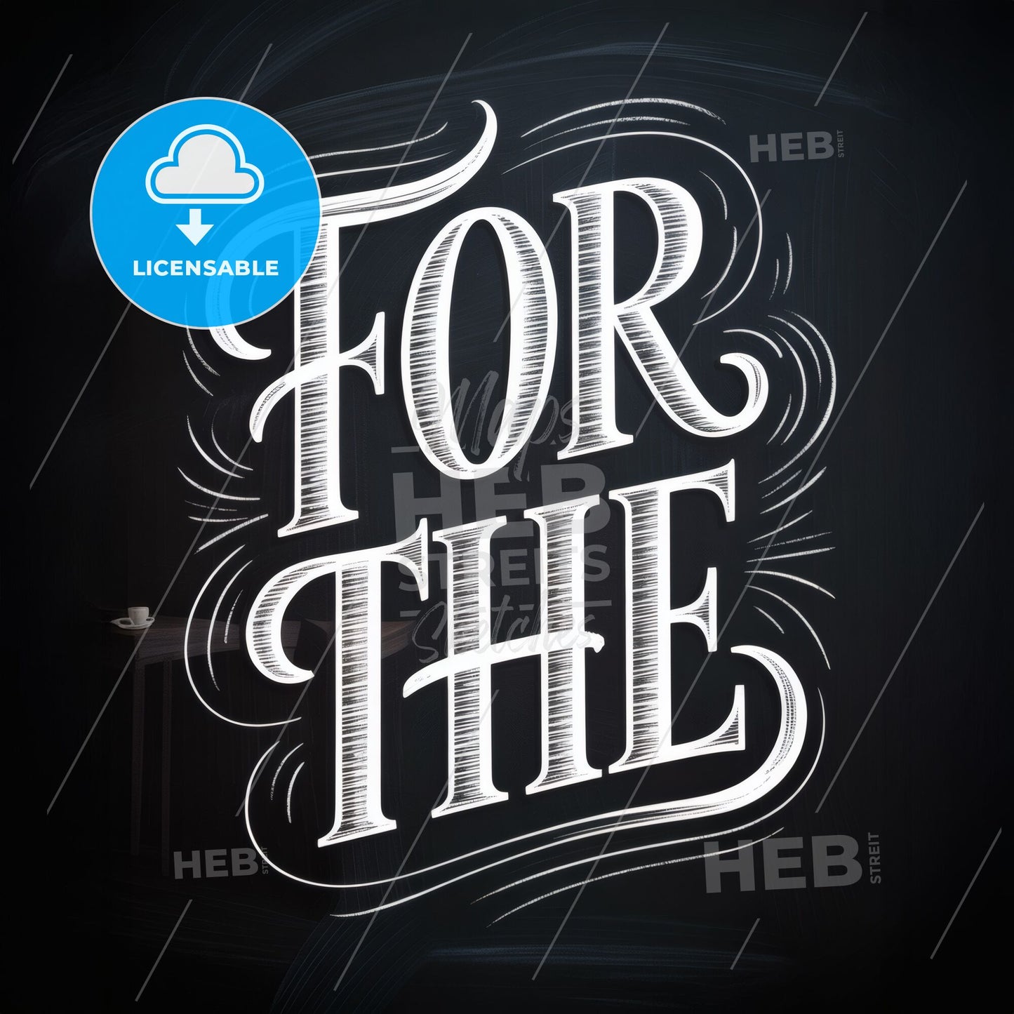 Artistic Typography Design Featuring the Phrases 'For the' in Elegant Hand Lettering Style.
