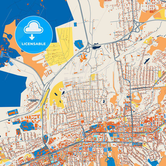 Colorful Artyom Street Map with Labels and Buildings