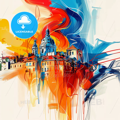 Vibrant Aubervilliers, France - A Painting Of A City