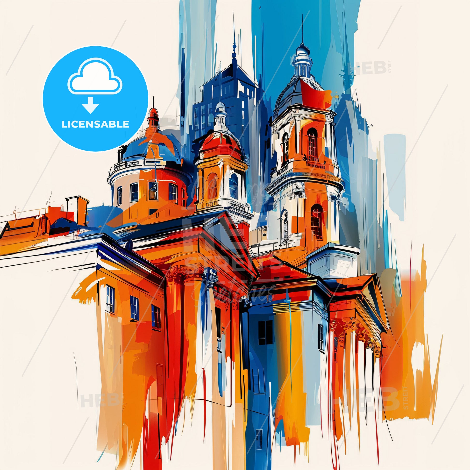 Vibrant Augusta, Georgia - A Painting Of A Building