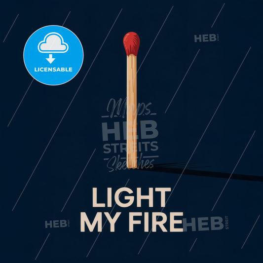 Awakening Ignition: Minimalist Matchstick Art - Ignite Passion & Inspiration