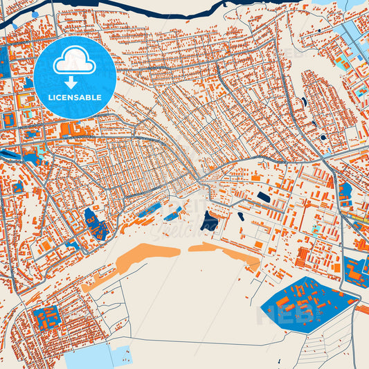 Colorful Balashov Street Map with Labels and Buildings