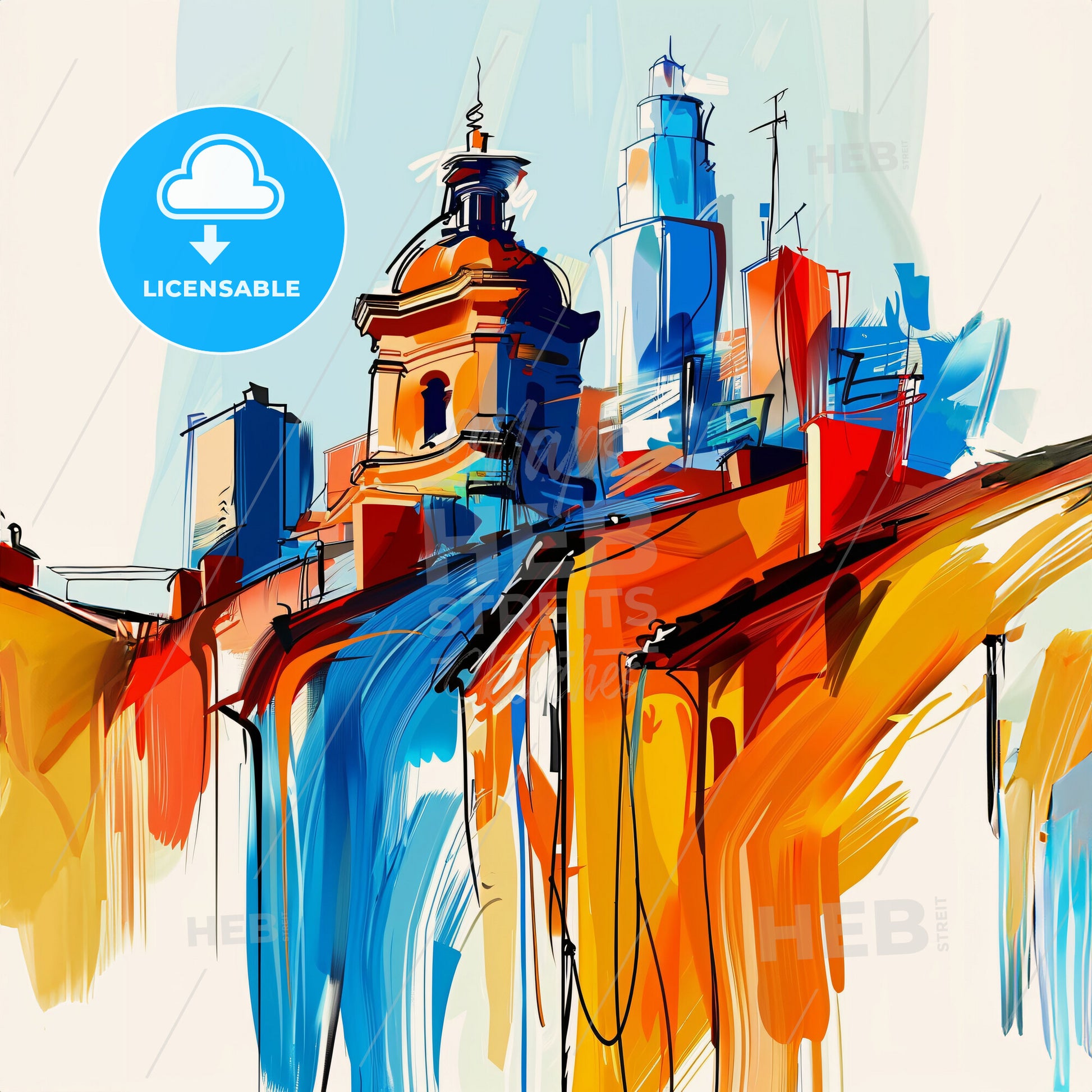 Vibrant Barcelona, Venezuela - A Painting Of A City