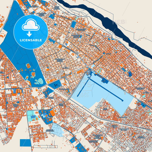 Colorful Barinas Street Map with Labels and Buildings