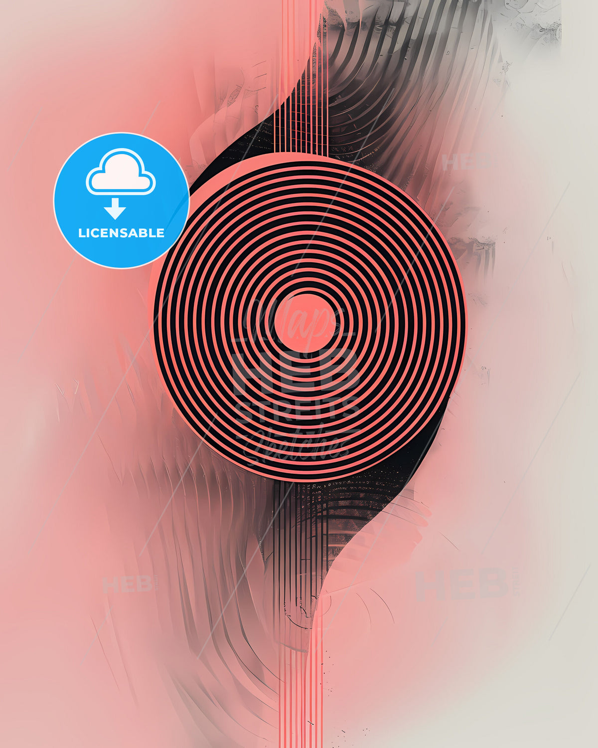 Range Motion Background Animated, Vibrant, Painting, Red, Black, Circle, Lines, Spirals, Data ...