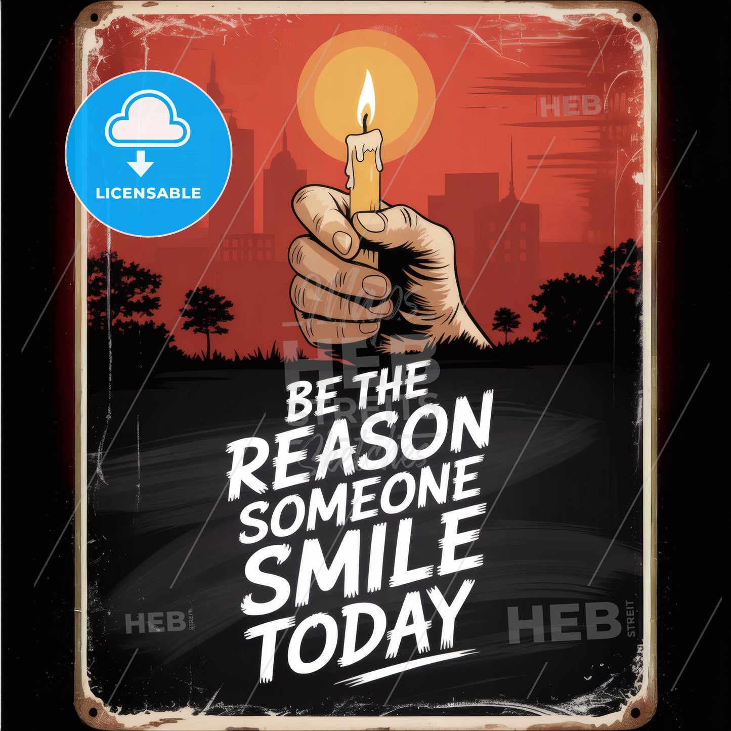 Be the Reason Someone Smiles Today: An Uplifting Message of Hope and Kindness with Candlelight.