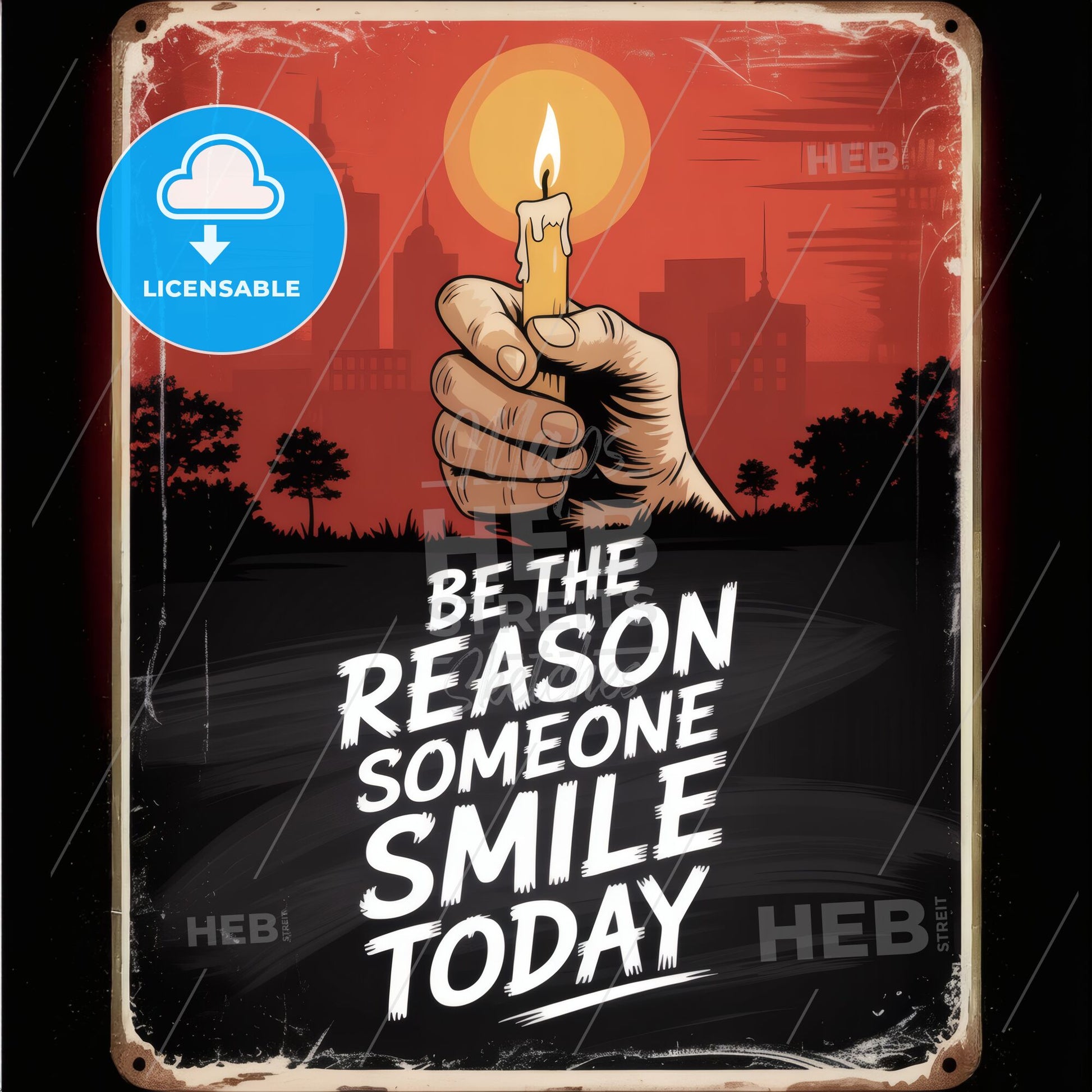 Be the Reason Someone Smiles Today: An Uplifting Message of Hope and Kindness with Candlelight.