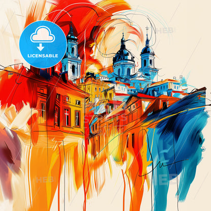 Vibrant Besançon, France - A Painting Of A City