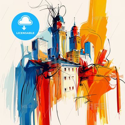 Vibrant Billings, Montana - A Painting Of A City