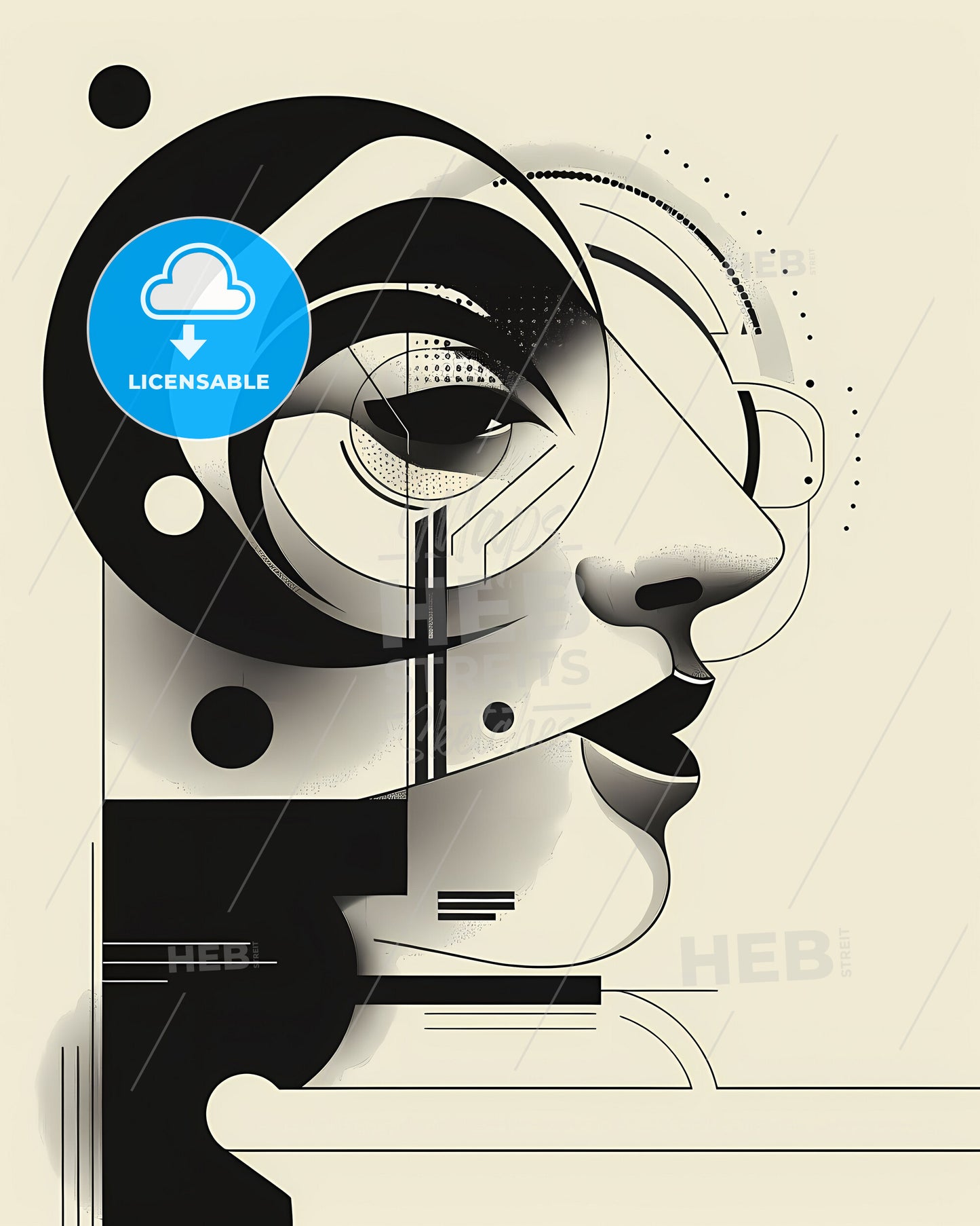 Bauhaus-inspired Abstract Artwork - Vibrant and Captivating Painting Print for Creative Spaces - Keywords: Abstract, Bauhaus, Art, Vibrant, Painting, Print