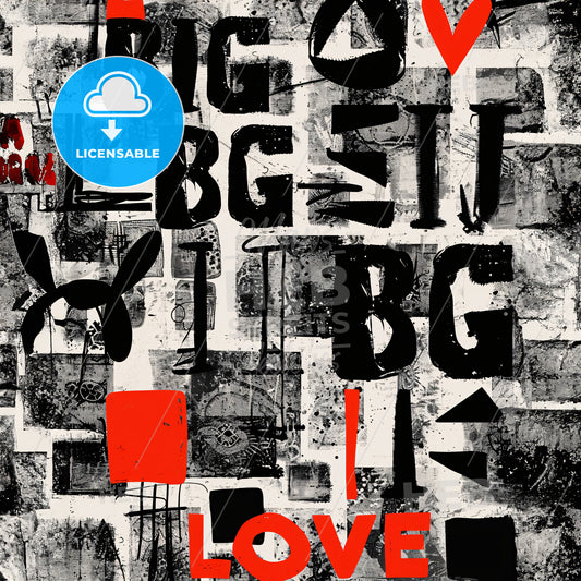 A Black And Red Graffiti