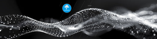 Minimalistic oriental art with intricate water droplets, simple geometric wave pattern on white background