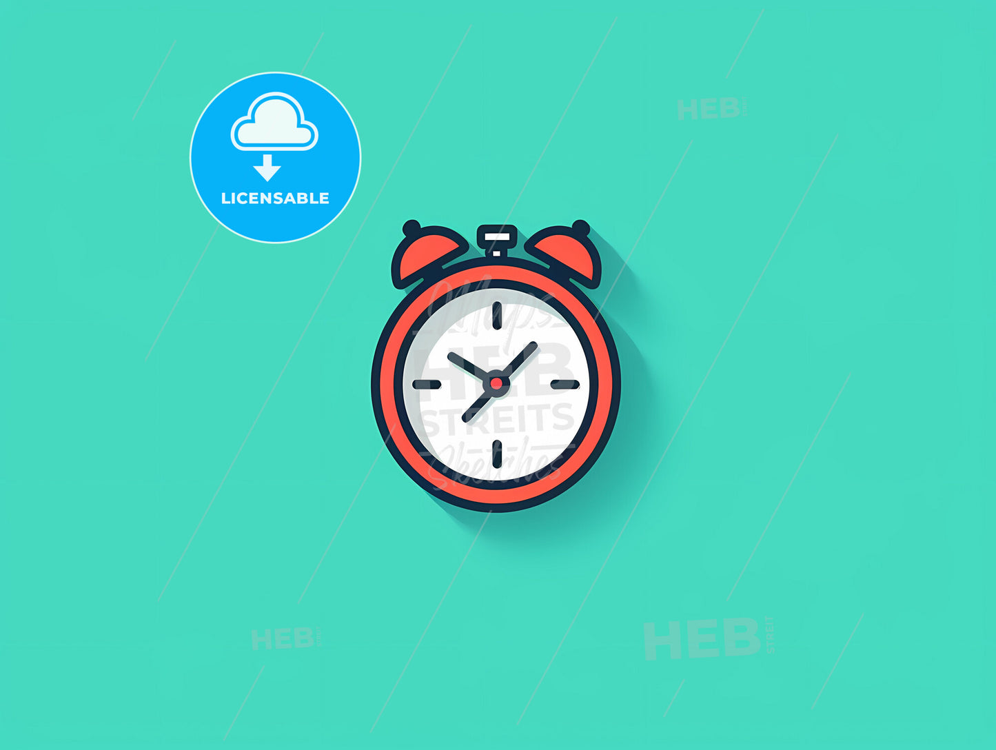 Chronopunk Alarm Clock Animated GIF Logo with Green Background for Educational Institutions