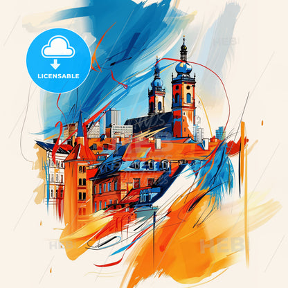 Vibrant Bochum, Germany - A Painting Of A City