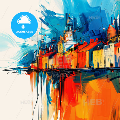 Vibrant Bognor Regis, England - A Colorful Painting Of A City