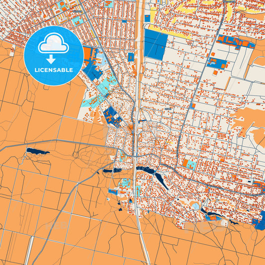 Colorful Boiarka Street Map with Labels and Buildings