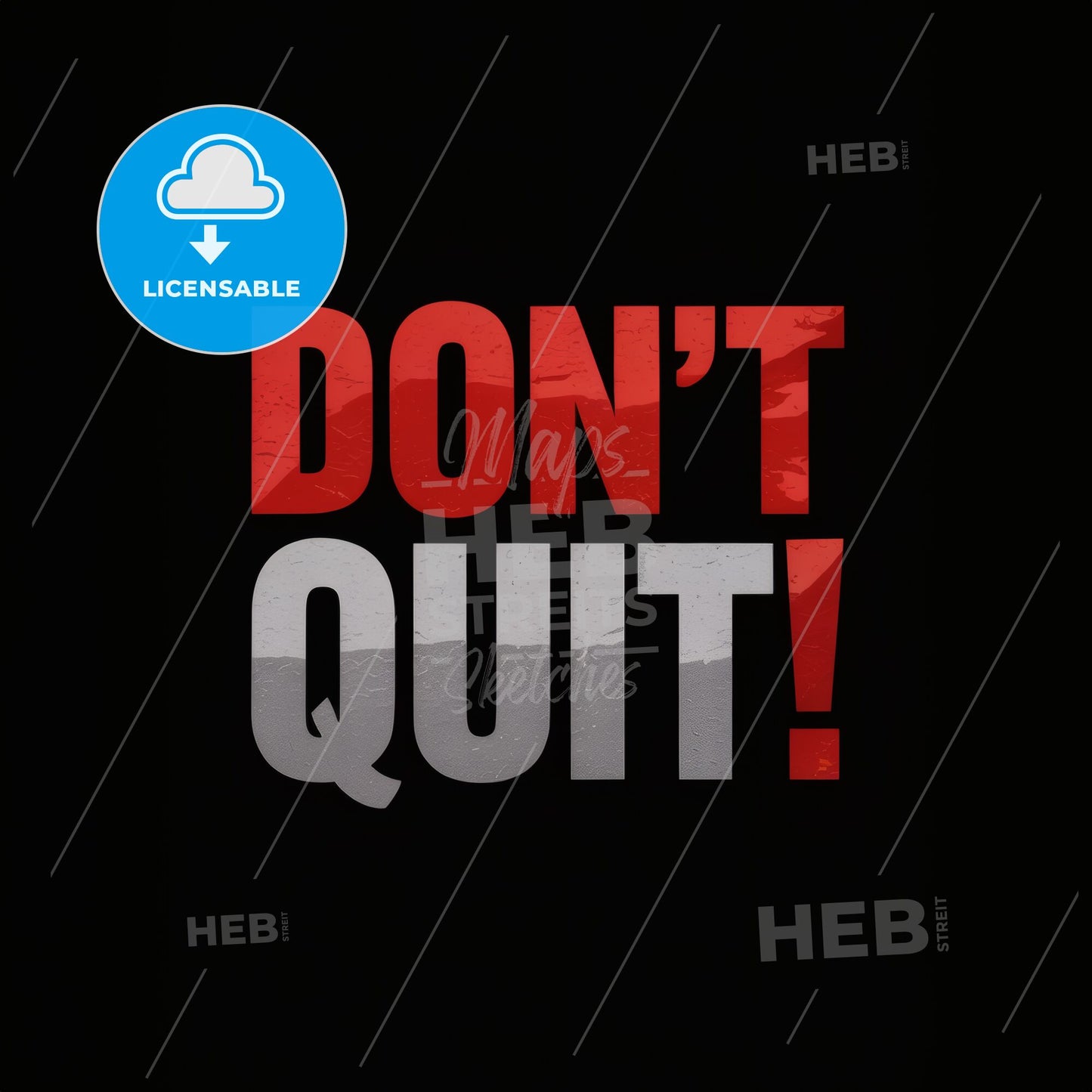 Bold & Inspiring 'DONT QUIT!' Wall Art - Modern Motivational Print for Home or Office