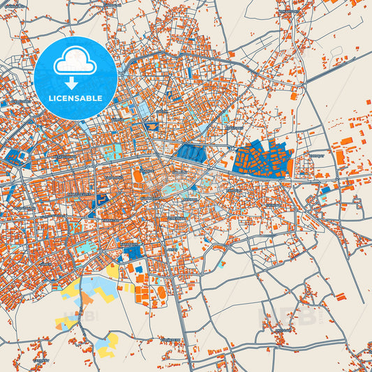 Colorful Bolu Street Map with Labels and Buildings