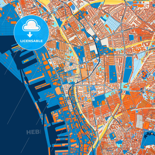 Colorful Bootle Street Map with Labels and Buildings