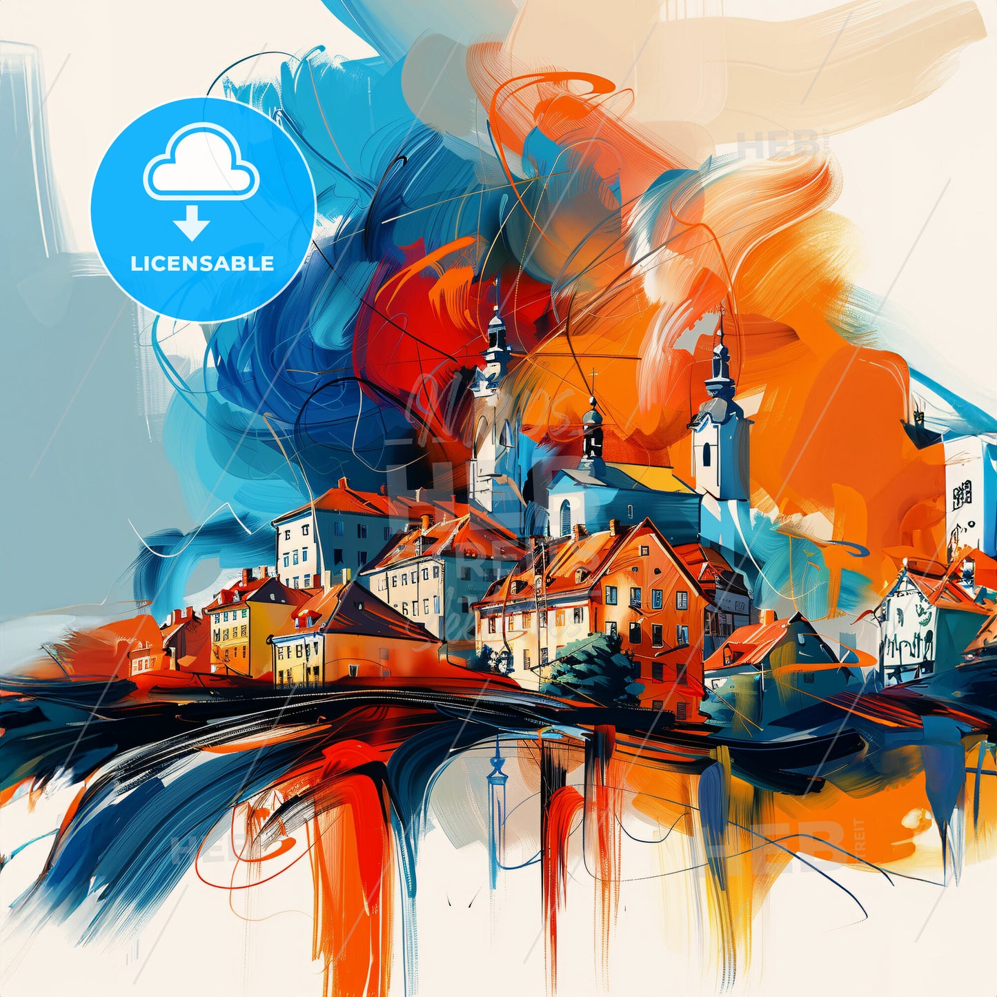 Vibrant Borås, Sweden - A Painting Of A City