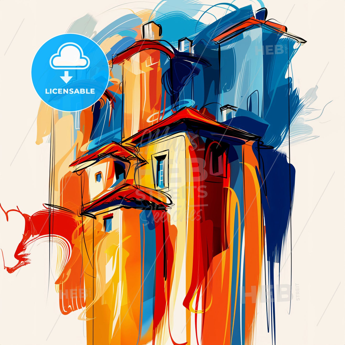 Vibrant Brasilia, Brazil - A Colorful Building With A Red And Blue Roof