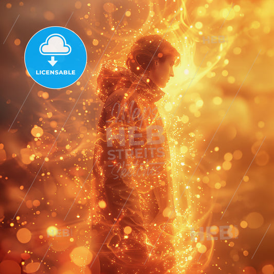 Breaking the Fourth Wall: Art Meets Audience - A man standing in a fire