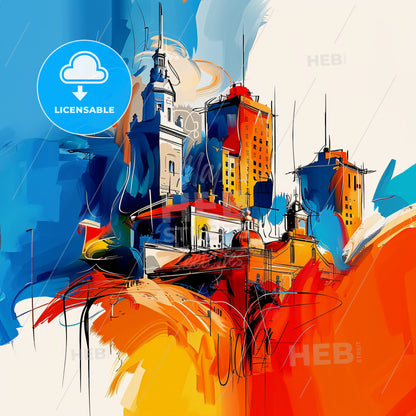 Vibrant Bunbury, Australia - A Painting Of A City