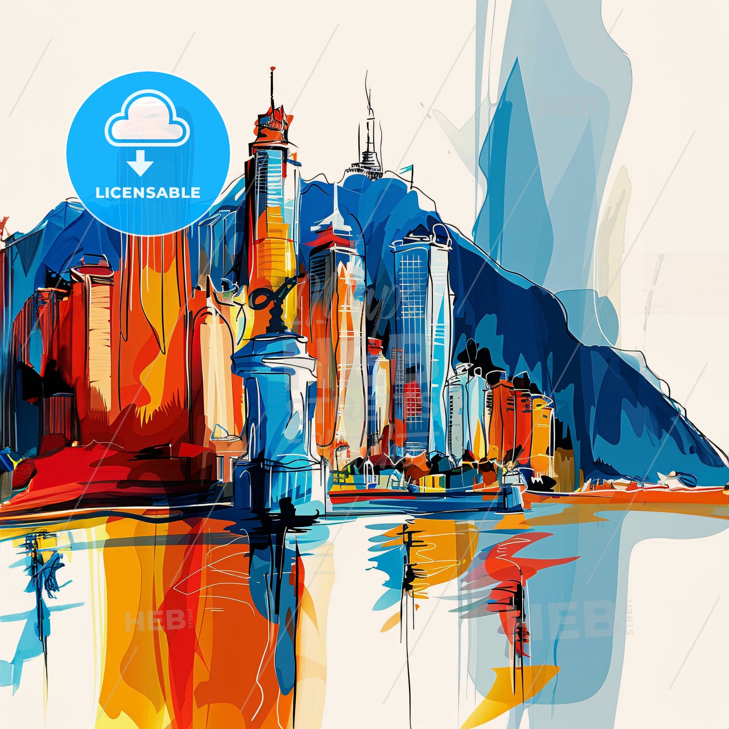 Vibrant Busan, South Korea - A Colorful Cityscape With A Mountain In The Background