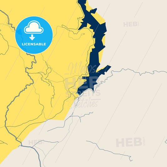 Colorful Campiña Street Map with Labels and Buildings