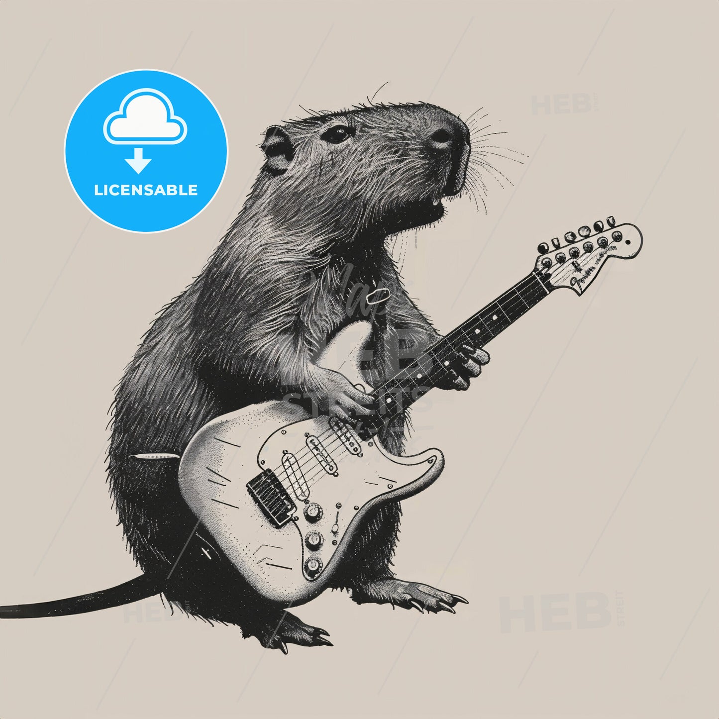 A Rat Playing A Guitar
