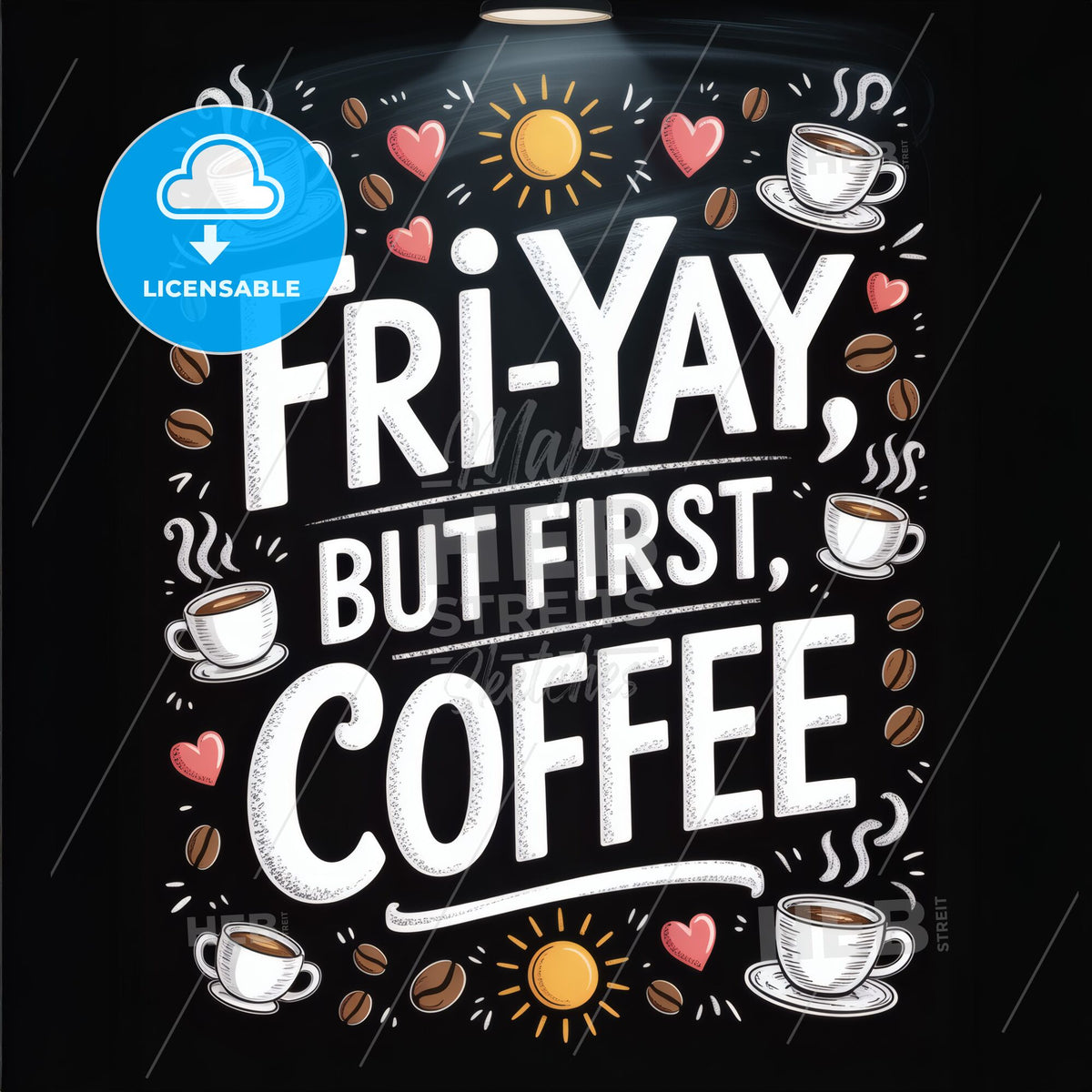 Celebrate the Weekend with Coffee: A Vibrant Friday Greeting for Coffee Lovers