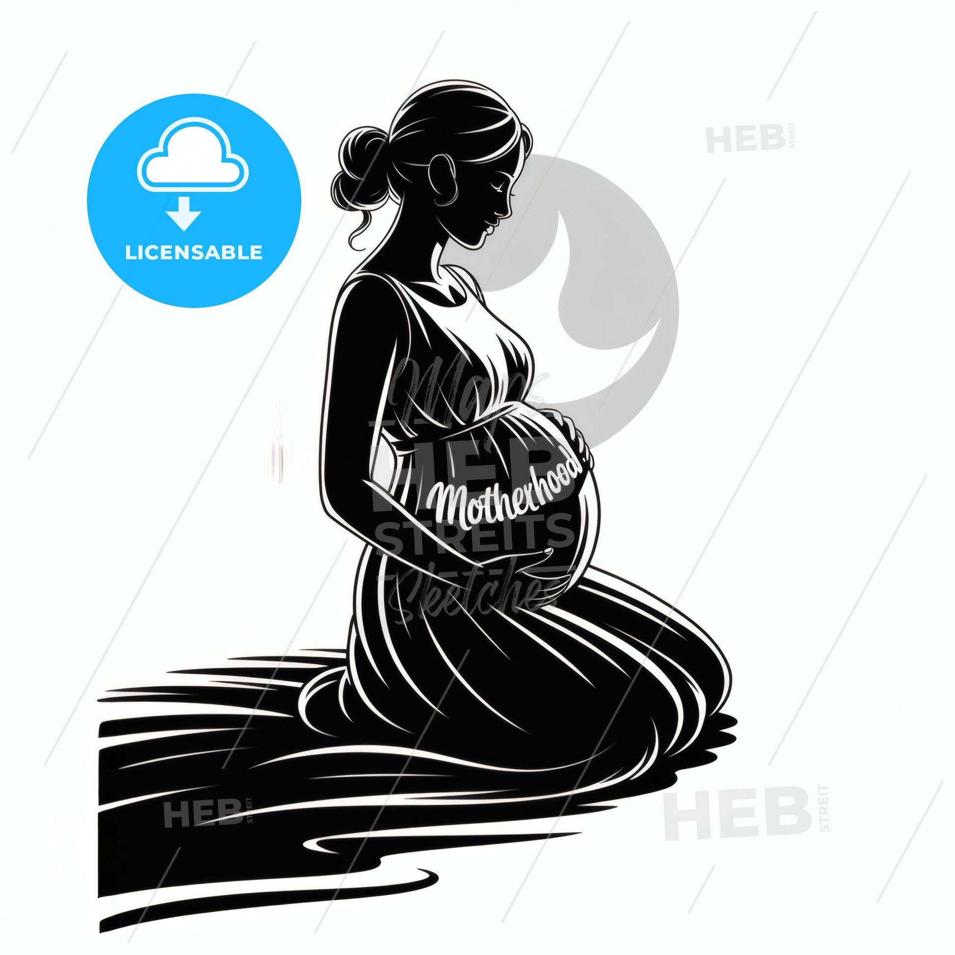 Celebrating Motherhood: A Silhouette of Grace and Anticipation in Prenatal Bliss.