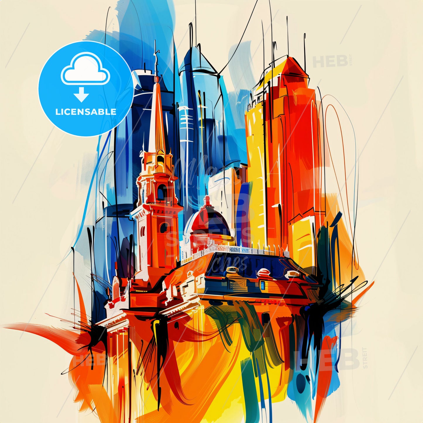 Vibrant Centennial, Colorado - A Painting Of A City
