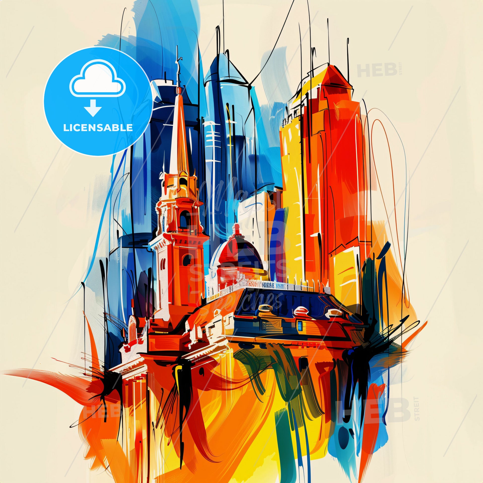 Vibrant Centennial, Colorado - A Painting Of A City