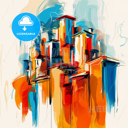 Vibrant Chandler, Arizona - A Colorful Cityscape With Buildings