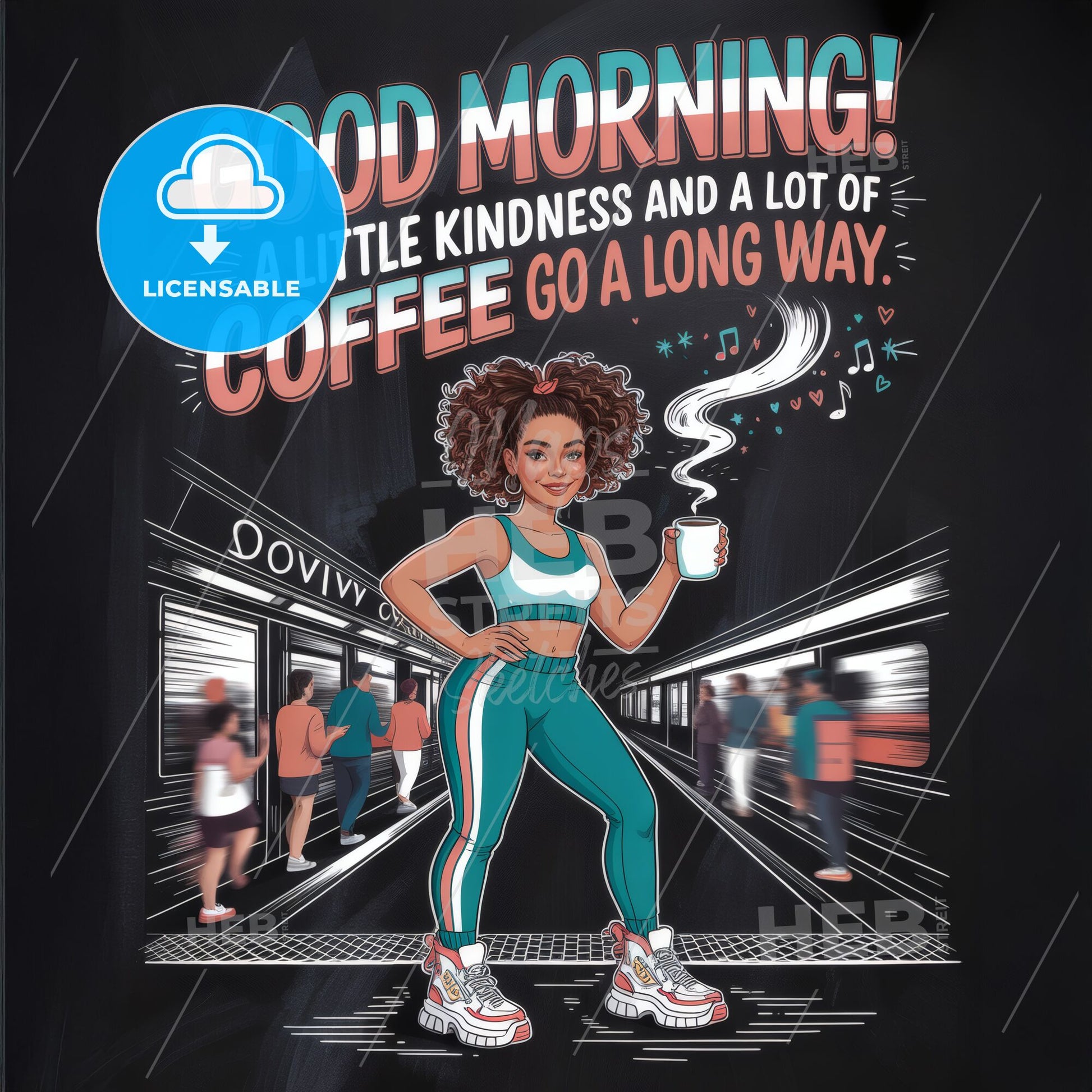 Cheerful Morning Momentum: Embracing Kindness and Coffee in Urban Life
