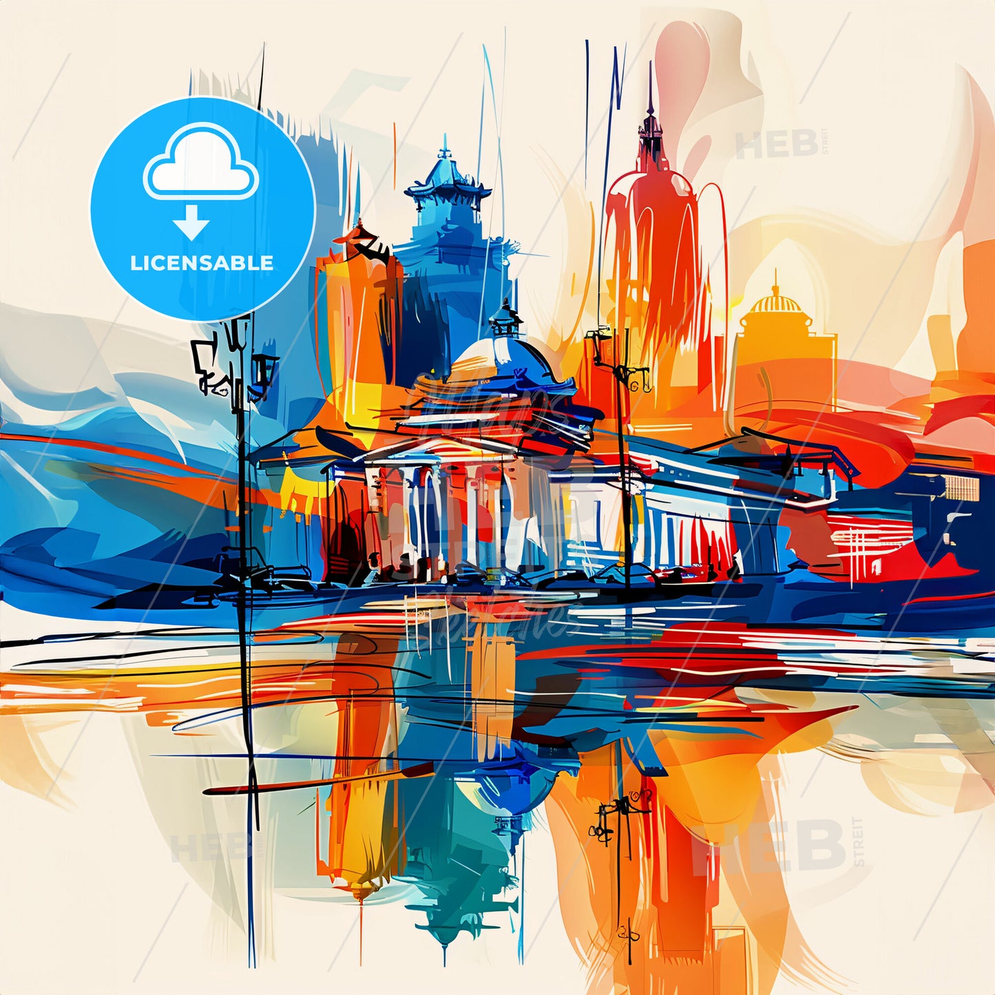 Vibrant Chengdu, China - A Painting Of A City