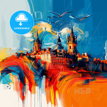 Vibrant Chester, England - A Painting Of A City