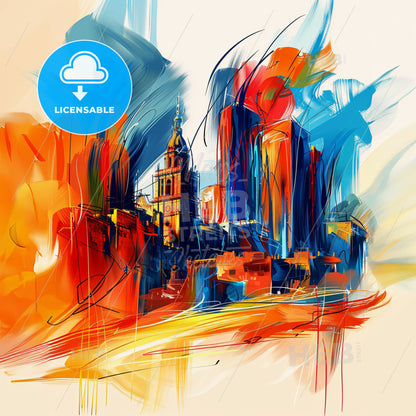 Vibrant Chihuahua, Mexico - A Painting Of A City