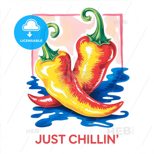 Chili Vibes: Bold Peppers in Playful Pink Bliss