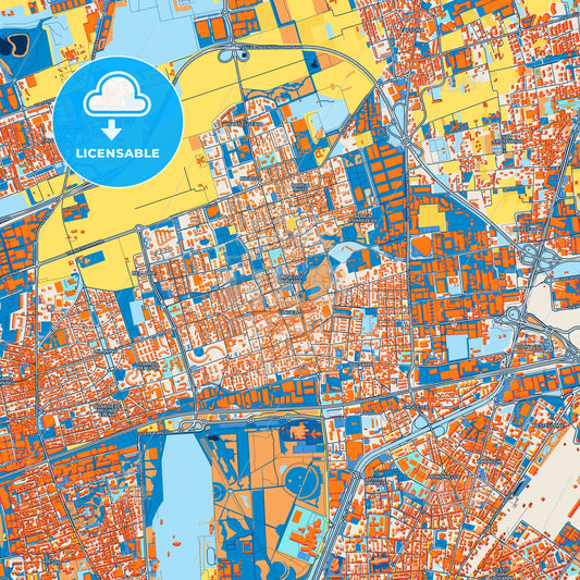 Colorful Cinisello Balsamo Street Map with Labels and Buildings
