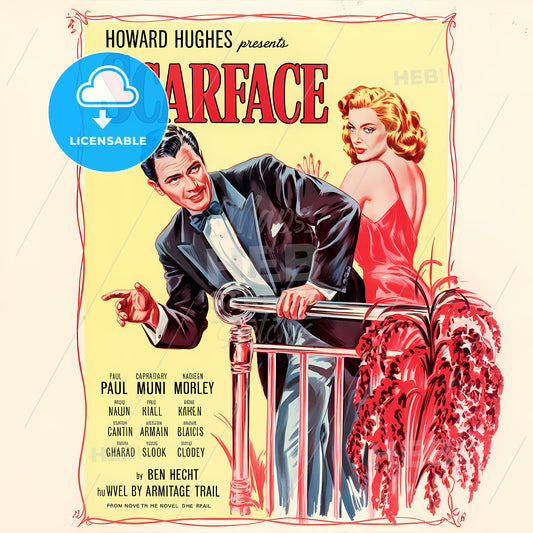 Classic 1930s Scarface Vintage Film Poster: A Gripping Cinematic Icon