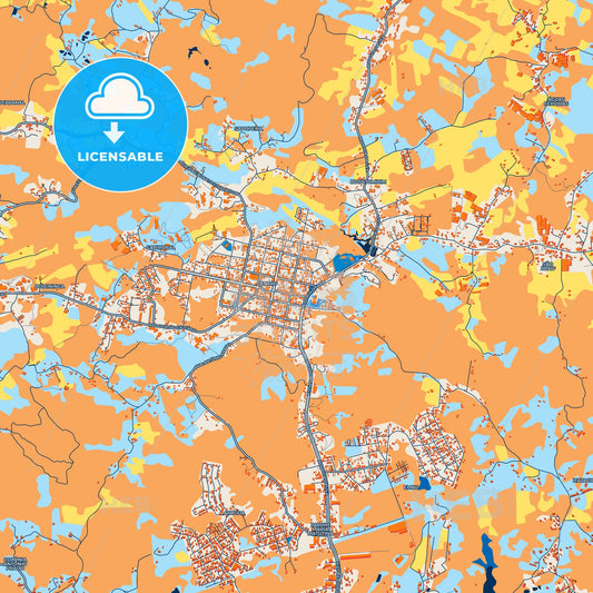 Colorful Colombo Street Map with Labels and Buildings